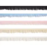 25 Yards 5 Colors Double Tiers Pleated Chiffon Polyester Ribbons