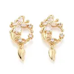 Brass Pave Clear Cubic Zirconia Pendants