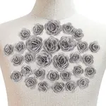 3D Rose Flower Polyester Computerized Embroidered Ornament Accessories