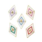 Glass Seed Beaded Connector Charms