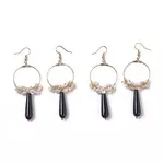 Pearl Chip Beads Dangle Earrings