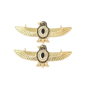 Brass Micro Pave Cubic Zirconia Pendants