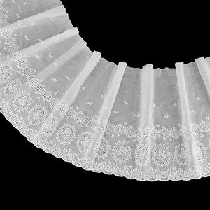 3 Yards Cotton Embroidered Flower Lace Trim