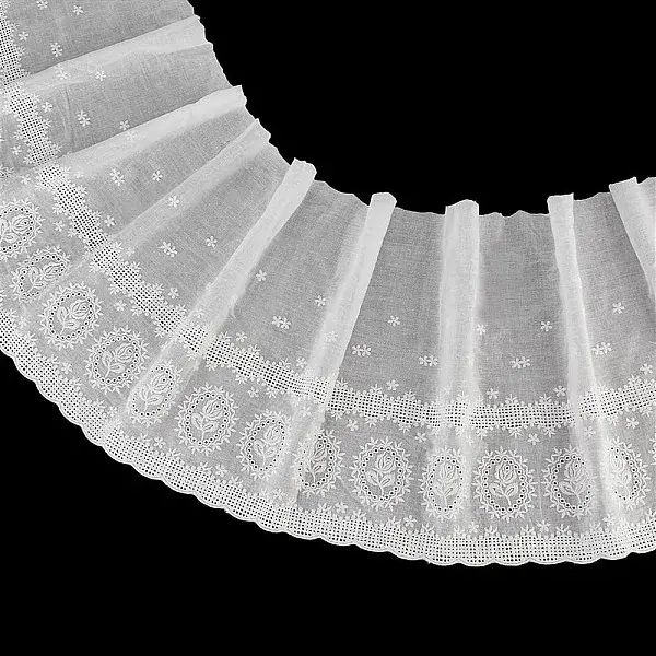 3 Yards Cotton Embroidered Flower Lace Trim