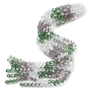 Transparent Gradient Color Glass Beads Strands