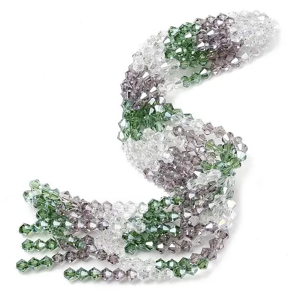 Transparent Gradient Color Glass Beads Strands