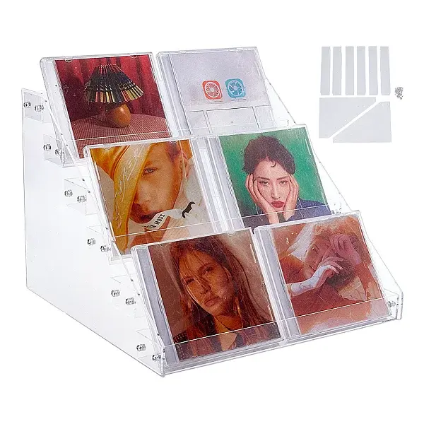 6-Tier Acrylic Nail Polish Bottle Organizer Display Riser Stands