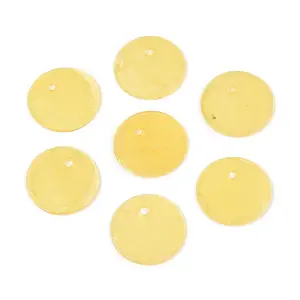 Spray Painted Natural Capiz Shell Disc Charms