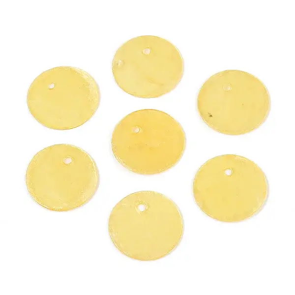 Spray Painted Natural Capiz Shell Disc Charms