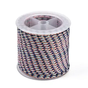11M Polyester Braided Cord with Cotton Core & Metallic Thread