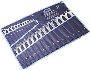 Očkoploché klíče, velikosti 6-32 mm, sada 26 ks v obalu - SATRA