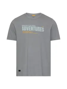 CAMEL ACTIVE Tričko  zlatá žltá / sivá / čadičová
