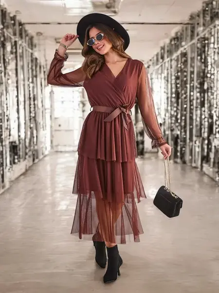 Resti Women's long dress with ruffles