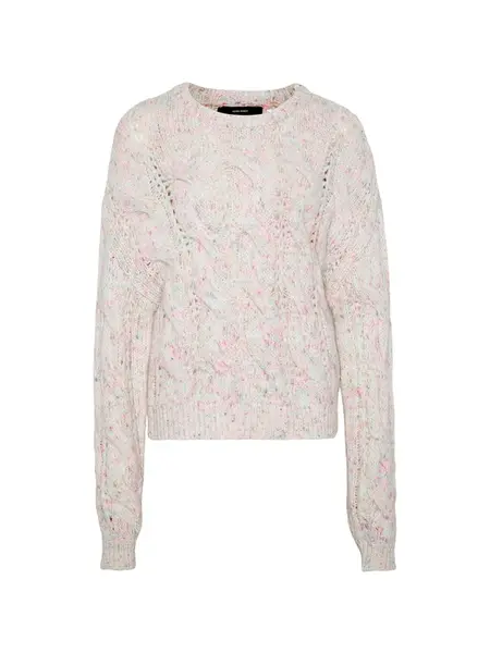 Vero Moda Tall Sveter 'VMZENA'  béžová melírovaná / ružová