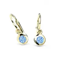 Cutie Jewellery Zlaté dětské náušnice C1537-10-X-1 světle modrá