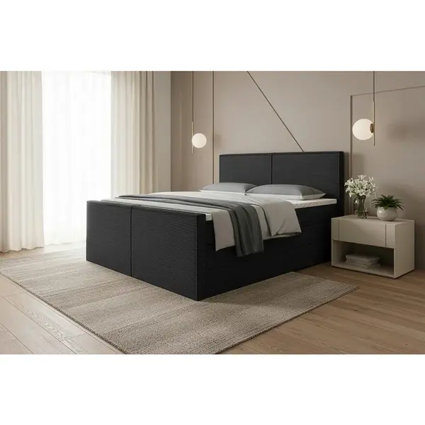 Livetastic POSTEL BOXSPRING, 180/200 cm, černá