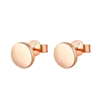 Beneto Růžově pozlacené stříbrné náušnice AGUP1956-ROSE