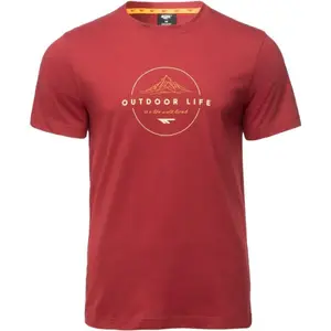 Hi-Tec HOGAN Pánské bavlněné triko, červená, velikost