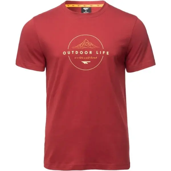 Hi-Tec HOGAN Pánské bavlněné triko, červená, velikost