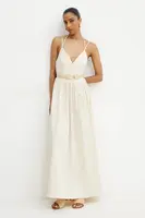 Šaty Twinset béžová barva, maxi, 251TT2100