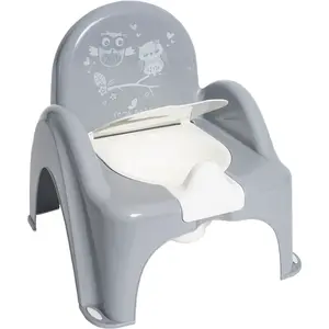 Tega Baby Dětský nočník s melodií a víkem, ergonomický - Sovičky v šedé