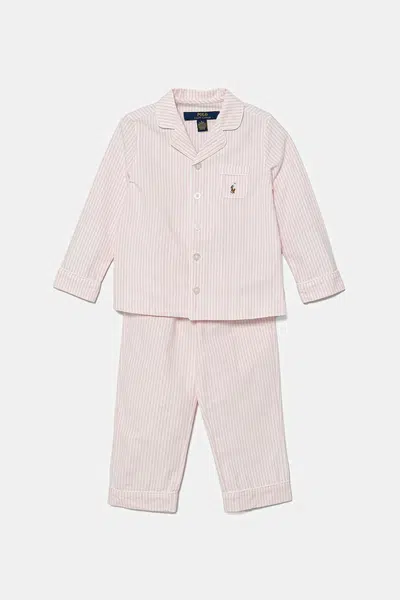 Dětské bavlněné pyžamo Polo Ralph Lauren 2-pack růžová barva, 3P0198