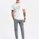 Ombre Men's JOGGERS pants with cargo pocket - gray