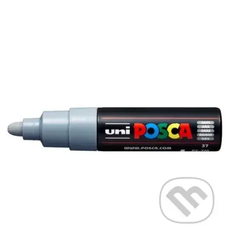 Posca akrylový popisovač PC-7M, 4,5 - 5,5 mm, šedá (s kulatým silným hrotem)