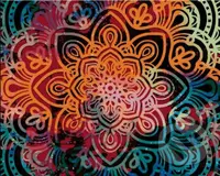 Malování podle čísel: Zářivá mandala (40 x 50 cm)