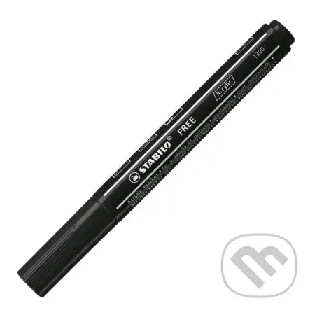 STABILO FREE Acrylic - T300 Okrúhly hrot 2-3mm -  čierna