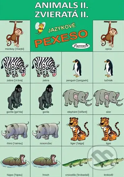 Jazykové pexeso: Animals II. / Zvieratá II.