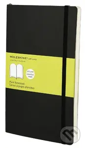 Moleskine - čierny zápisník v mäkkej väzbe (stredný, čistý)