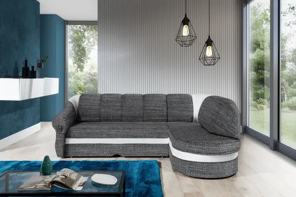 Sedací souprava Benano Provedení: Pravá varianta, látka: Berlin 01/Soft 17