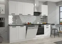 Kuchyňská linka 250 cm Luna 2 Barva korpusu: Bílá, Barva dvířek: Bílá mat