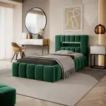 Postel Lamica 90 cm - kovový rám látka: Nube 35