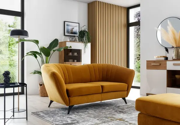 Pohovka Vittorio 3 Nožičky: Nožičky dřevěné - černé, látka: Riviera 87