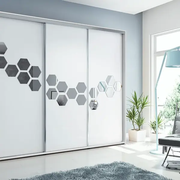 Šatní skříň Ska A23 XL Barva korpusu: Bílá, Rozměry: 278 cm, Dveře: Grafit