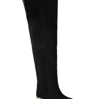 Semišové boty Kurt Geiger London Chelsea Block Otk Boot dámské, černá barva, na podpatku, 5003300209