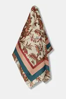 Hedvábný šátek Weekend Max Mara ONESTO dámský, béžová barva, 2525546094600