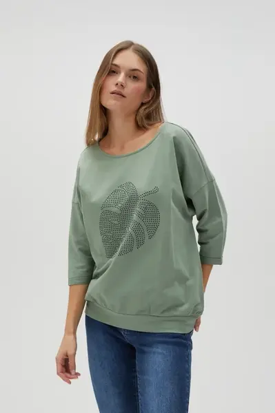 Marisse Women's Sweatshirt L-Bl-4600 Olive