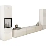 MID.YOU OBÝVACÍ STĚNA, bílá, vysoce lesklá bílá