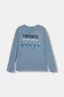 Dětské bavlněné tričko s dlouhým rukávem United Colors of Benetton