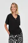 Marisse Black Viscose Shirt