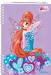 Psací sada Zápisník 3D Winx club + kuličkové pero