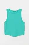 Dětský bavlněný top United Colors of Benetton tyrkysová barva, 31H3CH01F