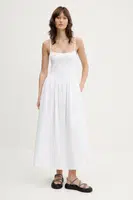 Šaty Abercrombie & Fitch bílá barva, maxi, KI159-5842