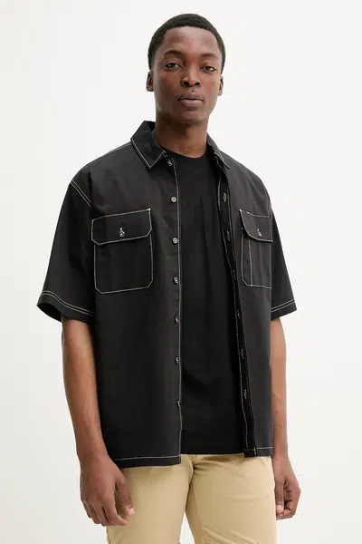 Košile Dickies pánská, černá barva, regular, s klasickým límcem, DK0A4Z7RBLK1