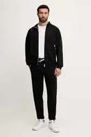 Bavlněná tepláková souprava EA7 Emporio Armani pánská, černá barva, AF12681.7M000206