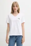 Bavlněné tričko Calvin Klein Jeans 2-pack dámské, černá barva, LV047C906G