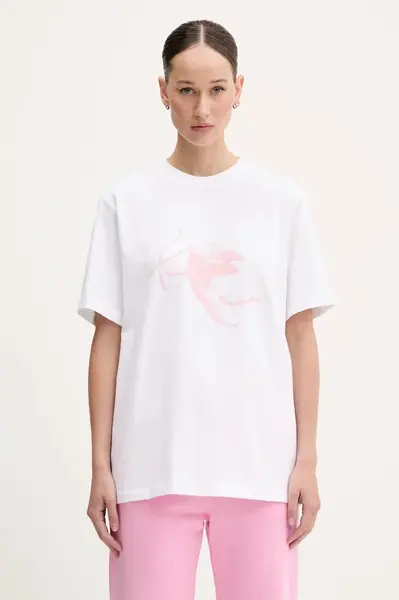 Bavlněné tričko Fiorucci White Cupid Print Regular Fit T-Shirt
